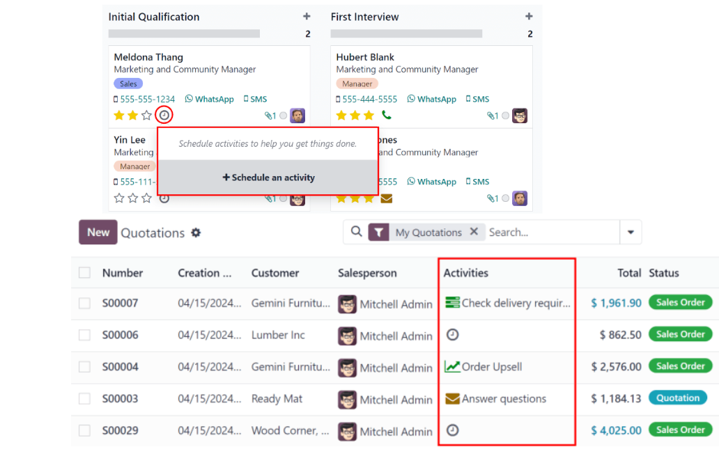 Activity Scheduling